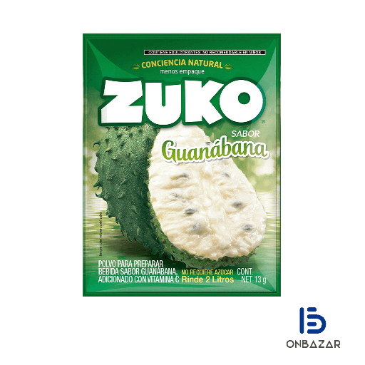 Refresco instantátaneo sabor guanábana Zuko (13g)